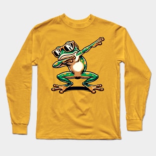 Cool dabbing frog Long Sleeve T-Shirt